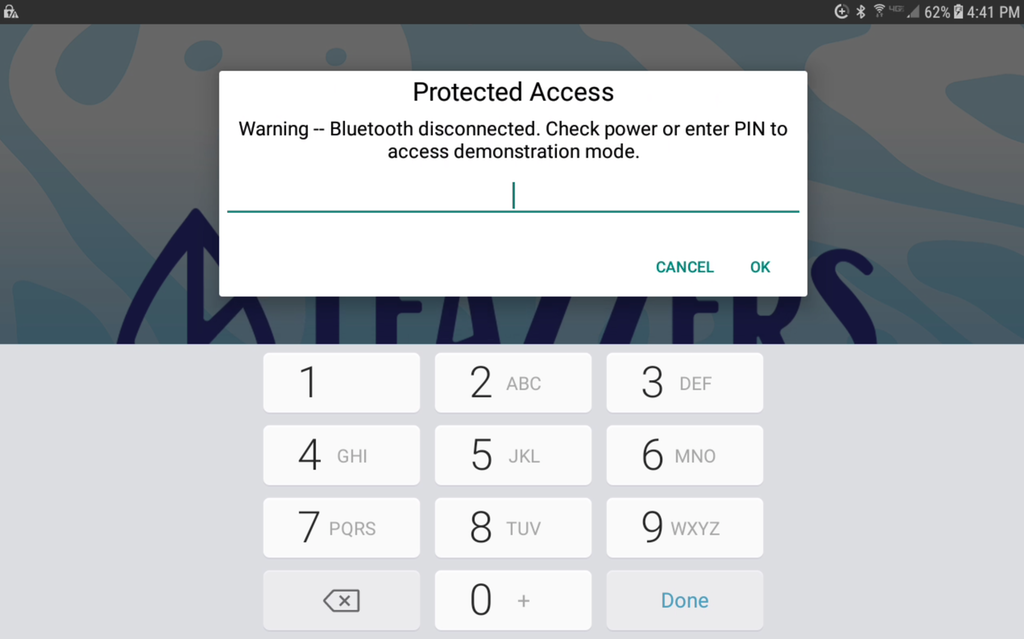 App Protected Access - No Bluetooth Paired