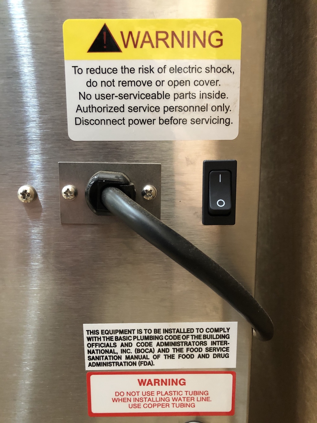 Picture of power switch